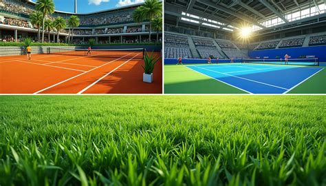 Différents types de courts de tennis