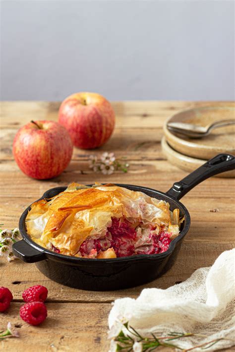 croustillant pommes et framboises