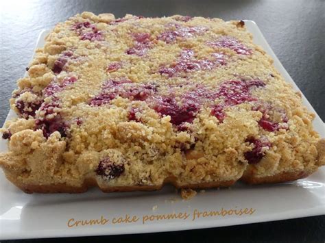 crumb cake pommes framboises