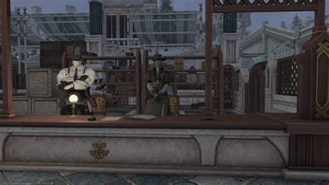 Illustration d'un personnage récolteur dans FFXIV avec des assignats rouges en arrière-plan