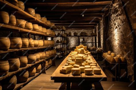 Détail d'une meule de fromage de beaufort dans une cave d'affinage