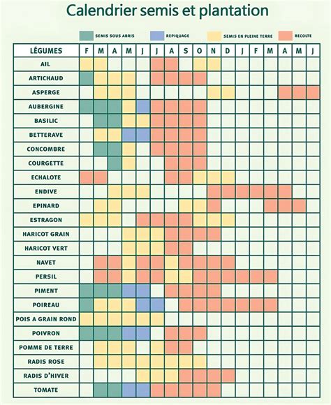 calendrier de préparation du jardin en hiver