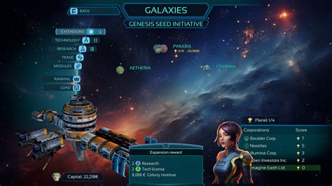 Interface de scan et informations de planète