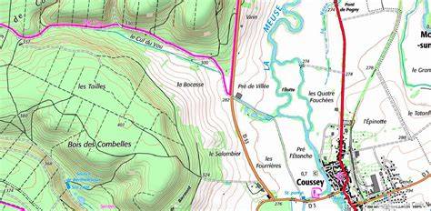 Carte topographique historique de la région de Neuillé-le-Lierre