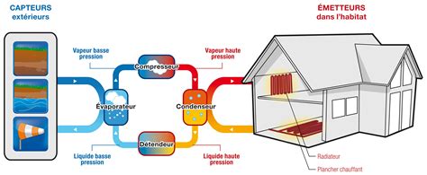 Infographie expliquant le fonctionnement d'une pompe à chaleur pour bassin