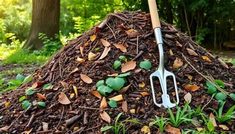 Outil pour aérer un tas de compost