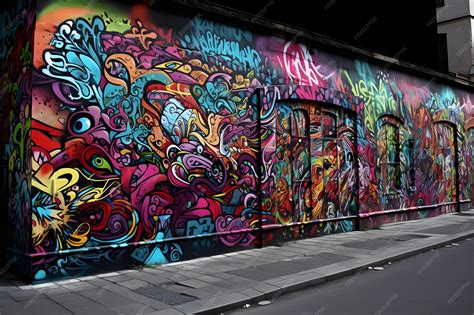 Graffiti coloré avec un message philosophique sur un mur ancien