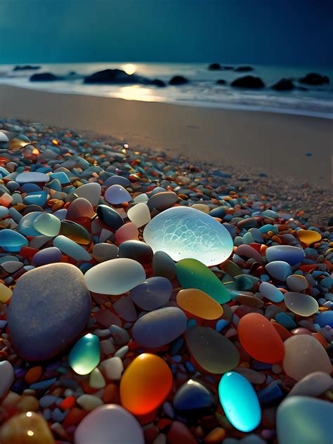 Des galets de différentes tailles et couleurs sur une plage