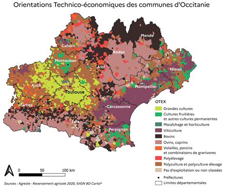 Carte des couveuses agricoles en Occitanie