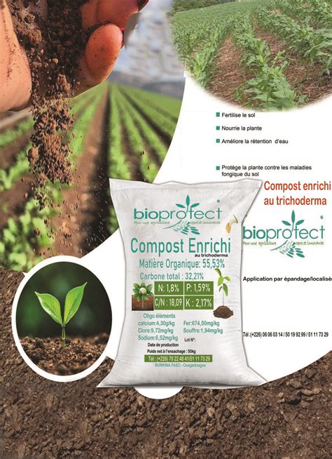 Compost enrichi de ficelle naturelle décomposée