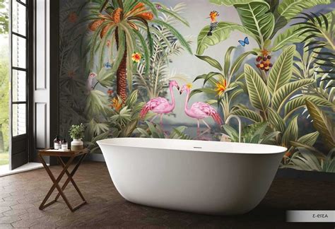 Papier peint résistant à l'eau pour salle de bain