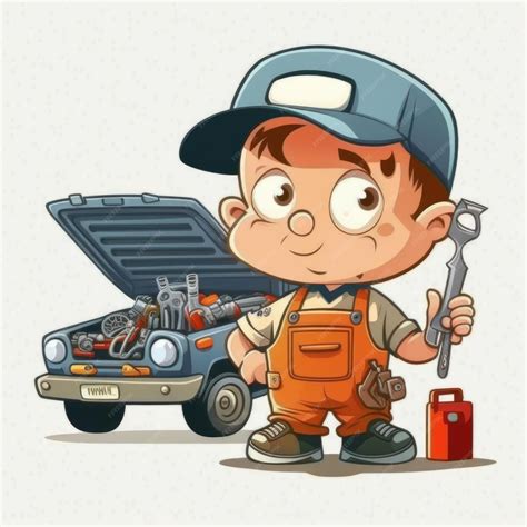 Illustration d'un mécanicien inspectant un lanceur de moteur