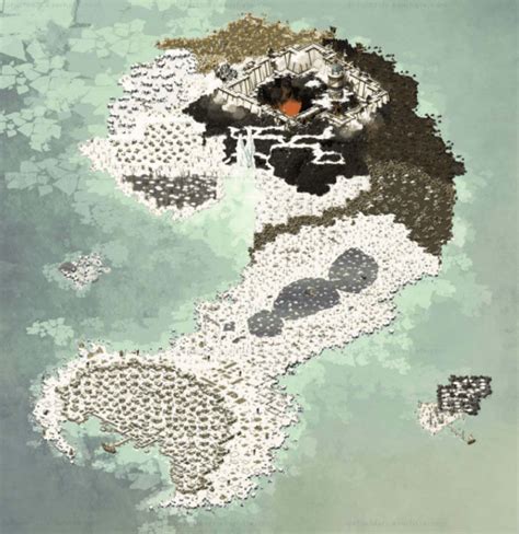 Illustration de l'île de Frigost avec la crevasse Perge en évidence