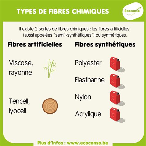 Infographie comparant les différents types de fibres synthétiques (PE vs PP)